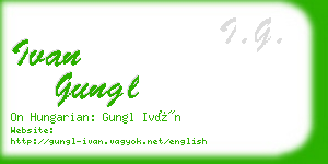 ivan gungl business card